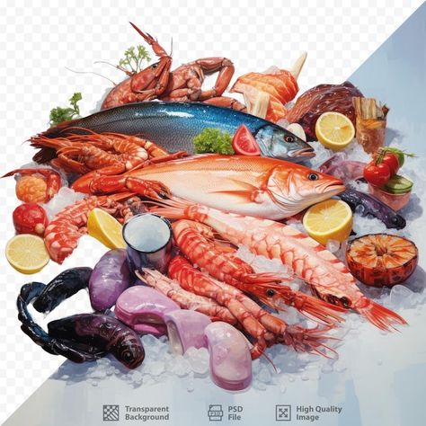 Fresh Seafood Photography, Seafood Photography, Frozen Seafood, Fish And Meat, Fish Market, Fresh Fish, Fresh Seafood, The Fish, Fish And Seafood