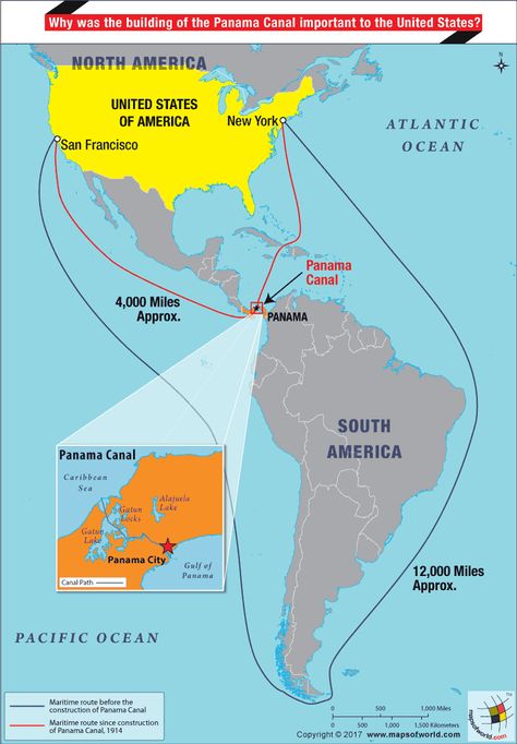 Map of Americas highlighting Panama Canal Panama South America, Panama Travel Guide, Panama Map, Physical Map Of South America, North And South America Map, North America Continent, World History Facts, Panama Canal Map, South America Map