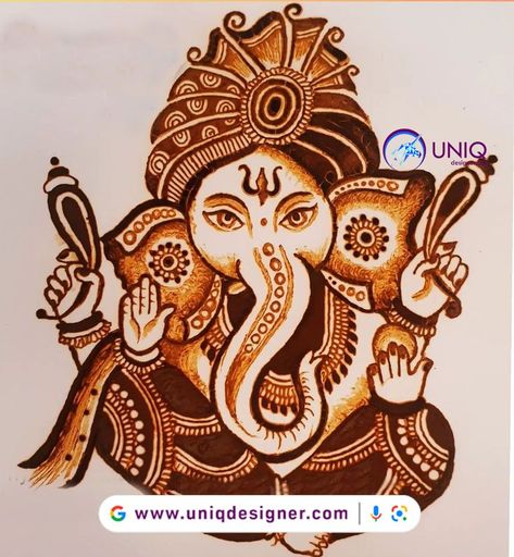 Mehndi Drawing, New Henna Designs, Mehandhi Designs, Mehandi Designs Easy, Simple Mehendi Designs, Mehndi Designs For Kids, Full Mehndi Designs, Latest Bridal Mehndi Designs, Ganesh Ji