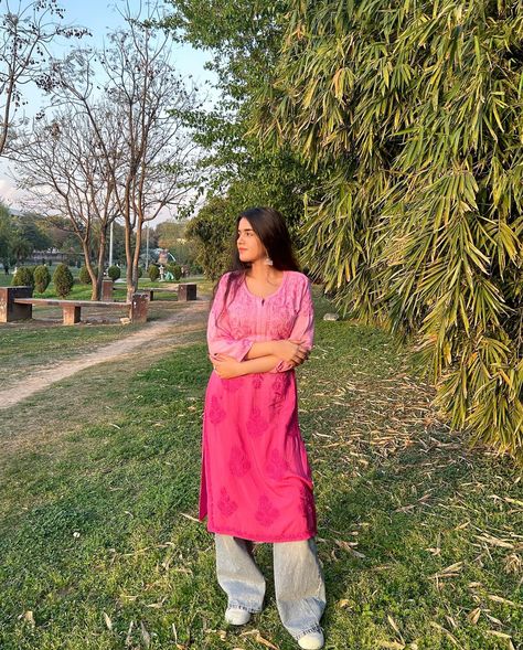 Indian Fits, Chikankari Embroidery, Chikankari Kurti, Desi Fashion Casual, Modal Fabric, Desi Fashion, Website Link, Girly Photography, Fashion Casual