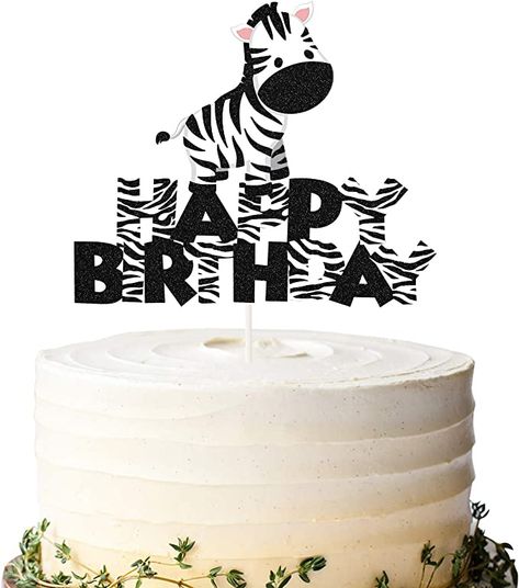 Zebra Cake Topper, Zebra Cakes, Zebra Cakes Birthday, Giraffe And Zebra Cake, Zebra Birthday Party, Zebra Print Cakes, Friends Birthday Cake, Zebra Birthday, Cake Decorating For Beginners