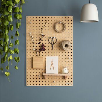 Block Design | Storefront | notonthehighstreet.com Sunporch Ideas, White Pegboard, Large Pegboard, Wooden Pegboard, Forest Bedroom, Pegboard Organization, Pegboard Accessories, Studio Office, Asian Paints