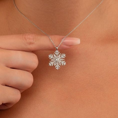 Dainty Snowflake Silver Necklace, Snow Necklace, Snowflake Jewelry, 925 Sterling Silver Necklace, Dainty, Gift for Her, Bridesmaids Gifts, Silver Jewelry, Women Necklace, Snowflake Silver Jewelry Best unique gift alternative, Dainty Snowflake Silver Necklace ❤ The easiest way to show your 'Love' to yourself and your loved ones DETAILS  * All our jewelry are hand made with Love * Material: High Quality Solid 925 Sterling Silver * Finish: Silver * Chain Length: (40+5cm) You can get more information about it below but if you have any questions, just click the Message  button and I will be very happy to hear from you 😊 *If you have any advices or changes on your order just let us know, we are happy to hear from you. *All our jewelries can be worn every day, just be careful to follow our care Cherry Tree Tattoos, Snow Necklace, Sterling Silver Necklace Dainty, Necklace Snowflake, Snowflake Jewelry, Tree Tattoos, Snowflake Necklace, Women Necklace, Cherry Tree