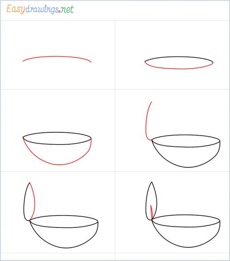 How to draw a diya step by step for beginners Easy drawings [More Than 360 Tutorials] Diya Drawing For Kids, Diwali Drawing Painting Ideas, Diya Drawing, Diwali Drawing, Diwali Lamps, Diwali Design, Drawing Lesson, Sketch Ideas, Cute Easy Drawings