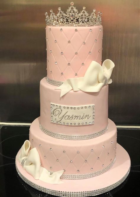 Quinceañera Cakes Pink, Pink Cake 3 Tier, Sweet Sixteen Pink Cake, Quince Cake Ideas Pink, Birthday Cakes 3 Tier, 3 Tier Pink Cake, Quinceanera Cakes Pink, Quince Cakes Pink, Sweet 16 Cakes Pink