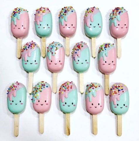 Cakesicles Ideas, Cake Sicles, Magnum Cake, Baby Ice Cream, Cake Pops Ideas, Popsicles Cake, Ice Cream Cake Pops, Cake Popsicles, Cake Pop Designs