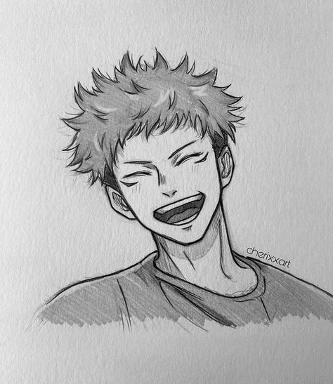 Jjk Pencil Sketch, Drawing Jujutsu Kaisen, Yuji Sketch, Yuji Drawing, Itadori Drawing, Anime Sketch Art, Yuji Itadori Drawing, Jjk Drawing Sketch, Jjk Doodles