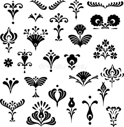 Hungarian Motifs Stock Illustrations – 283 Hungarian Motifs Stock Illustrations, Vectors & Clipart - Dreamstime Hungarian Tattoo, Minimal Tattoo Design, Flower Silhouette, Jewelry Design Drawing, Face Tattoos, Motif Design, Simple Flowers, Minimal Tattoo, Editorial Illustration