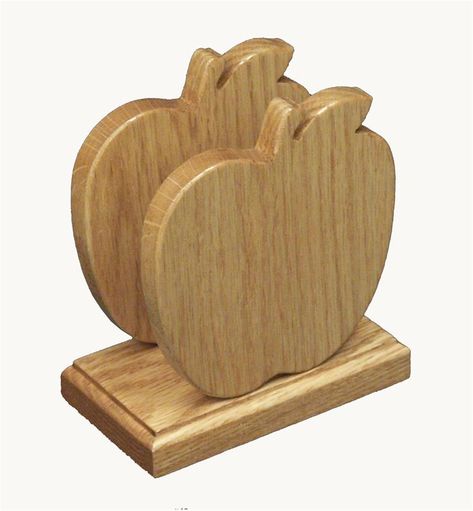 Wood Apple, Apple Kitchen Decor, Wood Apples, Wood Napkin Holder, Apple Shape, Woodworking Books, Small Woodworking Projects, Wood Working Gifts, Diy Holz