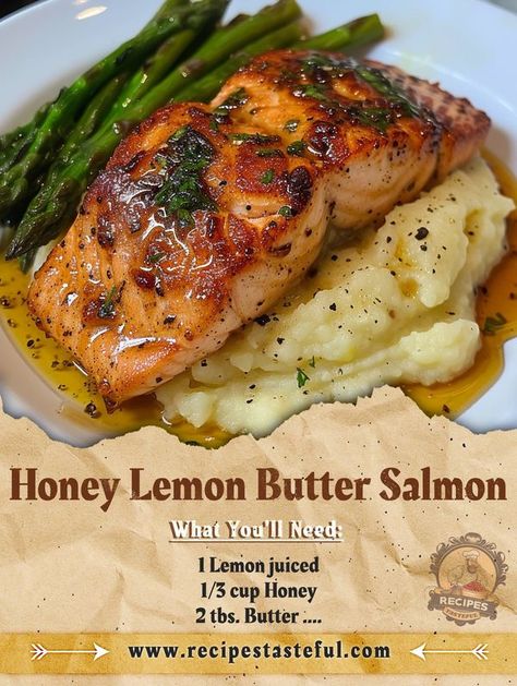 Creamy Lemon Butter Salmon, Tasteful Recipes, Lemon Butter Salmon, Butter Salmon, Lemon Salmon, Garlic Salmon, Weekly Meals, Salmon Dishes, Girl Dinner