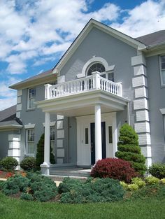 Portico Possibilities on Pinterest | Porticos, Railings and Front ... Portico Porch, Colonial Portico, Porch Flat Roof, Portico Designs, Front Porch Pergola, Front Porch Design Ideas, Front Porch Columns, Grill Designs, Portico Design