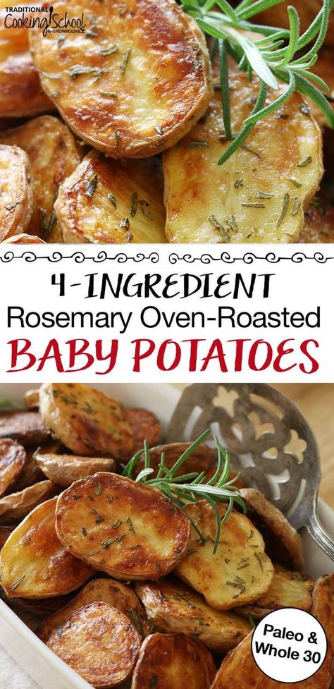 Oven Roasted Baby Potatoes, Baked Red Potatoes, Potatoes Healthy, Roasted Baby Potatoes, Rosemary Potatoes, Oven Roasted Potatoes, Roasted Potato Recipes, Diner Recept, Yukon Gold