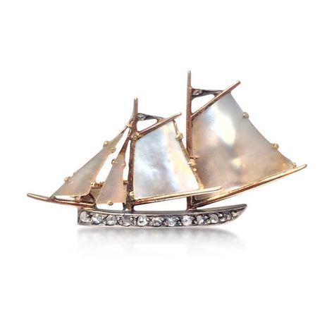 antique sailboat brooch: Mother Of Pearl Jewelry, Nautical Jewelry, Mother Pearl, Vintage Jewels, Contemporary Jewellery, Gorgeous Jewelry, Antique Jewellery, Exquisite Jewelry, Vintage Jewellery