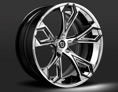 Custom - Black and chrome finish. Jeep Rims And Tires, Chevy Cruze Custom, Black And Chrome Rims, Jeep Rims, Black Chrome Wheels, Boyd Coddington, Custom Wheels Trucks, Custom Wheels Cars, Custom Wheels And Tires