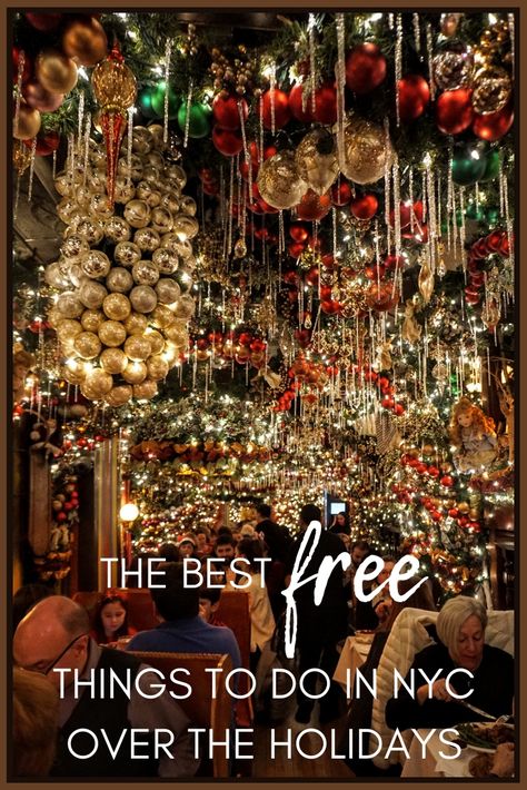 Whether you’re a local staying put or you’re visiting for the first time during the holiday season, we’ve compiled this handy list of our favorite free things to do in New York City during the holidays. #free #holidays #nyc #newyorkcity #holidayseason #christmas #caroling #holidaywindows #treelighting #trainshow #holidaymarkets #dykerheights #rolfs #nycblog Christmas Caroling, Nyc Holidays, New York City Christmas, Christmas In Nyc, York Christmas, Christmas In New York, New York City Vacation, New York Vacation, City Christmas