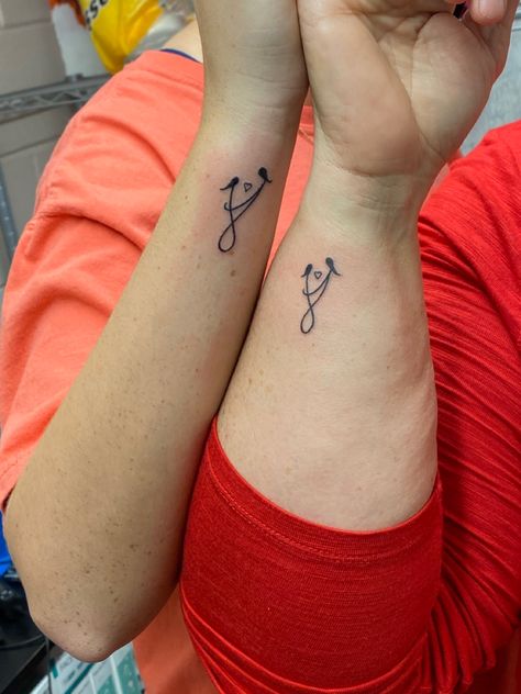 Tiny Tattoos Mother And Daughter, Step Mother Daughter Tattoos, Stepmom Tattoo Ideas, Small Mom And Daughter Tattoos, Mom And Daughter Tattoos Matching Unique, Mom And Daughter Tattoos Unique, Matching Tattoos For Siblings, Mommy Daughter Tattoos, Animal Tattoos For Women