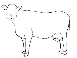 Cow Drawing Side View, Cow Sketch Easy, How To Draw A Cow, Cow Drawing Easy, Draw A Cow, Cow Sketch, Cow Drawing, Afrique Art, Cow Pictures