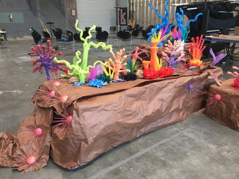 Paper Coral Reef, Diy Coral Reef, Coral Reef Decorations, Ocean Commotion Vbs, Vbs Ocean Theme, Paper Coral, Diy Coral, Submerged Vbs, Ocean Vbs