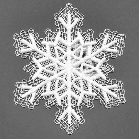 Snowflake Doily, How To Stitch, Battenburg Lace, Lace Doily, Lace Doilies, Embroidery Library, Snowflake Pattern, Flowers Nature, Machine Embroidery Design