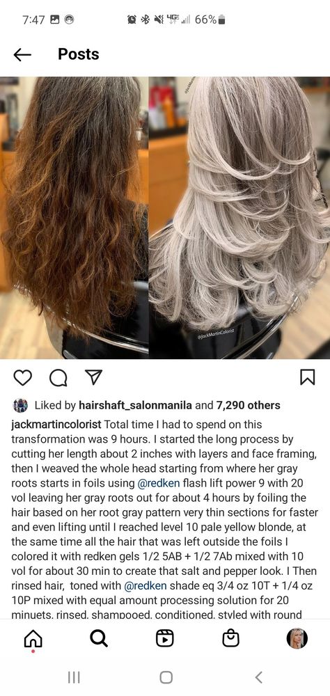 Salt And Pepper Hair Formula, Hair Formulas, Redken Hair Color, Color Tips, Color Formulas, Salt And Pepper Hair, Redken Hair Products, Creative Hair Color, Hair Toner