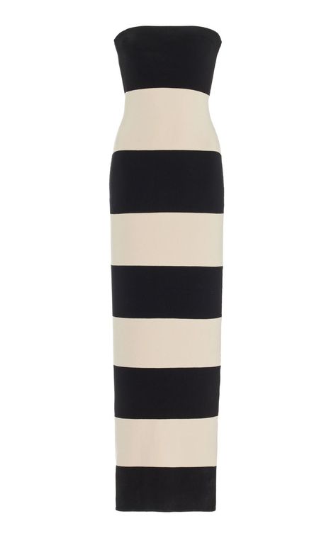 Exclusive Theo Striped Jersey Strapless Maxi Dress Moda Operandi Dress, Designer Maxi Dress, Designer Cocktail Dress, Striped Jersey, Strapless Maxi, Strapless Maxi Dress, To Be Loved, Knit Midi Dress, Ladies Dress Design