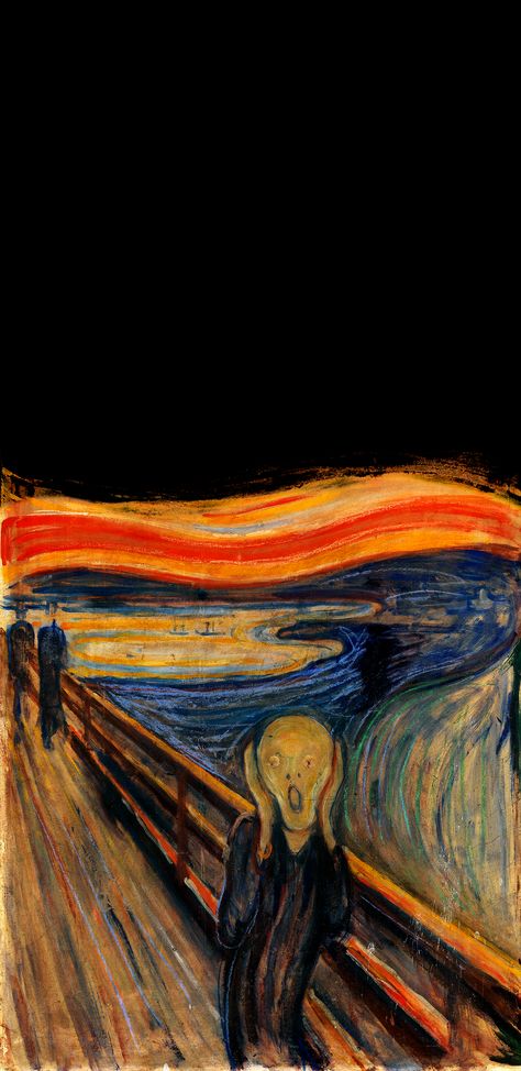 Scream Backgrounds, Scream Wallpapers, Munch Scream, Edvard Munch The Scream, Munch The Scream, Famous Art Paintings, Iphone Wallpaper Hd, Fusion Art, Screen Painting