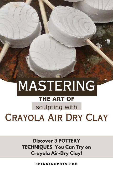 Unleash your creative side and immerse yourself in the world of Crayola Air Dry Clay pottery. Explore the secrets of crafting beautiful, functional pottery pieces using only your hands and a few simple tools. Master the art of shaping and texturing clay to bring your vision to life and create truly stunning spinning pots. How To Sculpt With Air Dry Clay, Crayola Model Magic Clay Ideas, Air Dry Clay Cracking, Air Dry Clay Coil Pots, How To Varnish Air Dry Clay, Can You Bake Crayola Air Dry Clay, Crayola Air Dry Clay, Functional Pottery, Air Dry