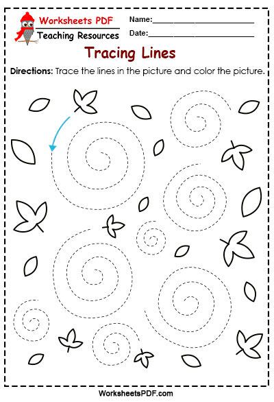 Autumn Tracing Lines Preschool Prewriting, Lines Worksheet, Line Tracing Worksheets, Fall Worksheets, Tracing Worksheets Free, Free Worksheets For Kids, Tracing Lines, Tracing Practice, Homeschool Preschool Activities