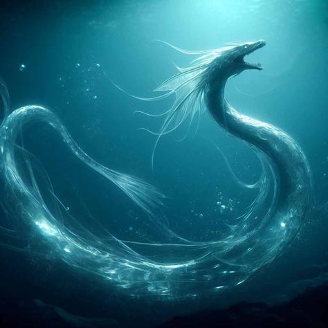 Tizheruk: myth or reality? Check more https://cutt.ly/r8x Water Serpent Art, Mythic Sea Creatures, Ocean Mythical Creatures, Sea God Character Design, Mythological Sea Creatures, God Of Sea Aesthetic, Ocean Fantasy Creatures, Sea Serpent Aesthetic, Ocean Monsters Deep Sea Creature