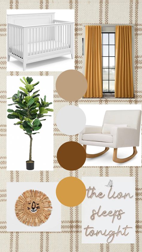 Leo, Lion, mood board, nursery inspo, gender neutral, safari nursery Mustard Nursery Ideas, Safari Nursery Yellow, Treehouse Nursery, Lion Themed Nursery, Lion Nursery Theme, Yellow Boy Nursery, Nursery Mood Board, Safari Nursery Boy, Color Nursery