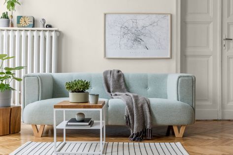 Color of the Month: Smoky White - Colorfully BEHR Smoky White Behr Paint, Behr Smoky White, Behr Paint Living Room, Interior Design With Green, White Behr Paint, Paint Living Room, Cottage Style Bathrooms, Creative Composition, Sofa Wooden