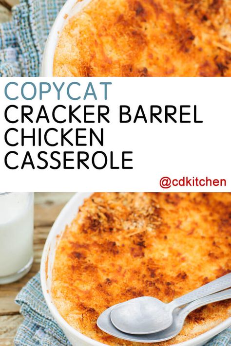 Cornbread Chicken Casserole, Cornbread Topping, Copycat Cracker Barrel, Cracker Barrel Chicken, Best Chicken Casserole, Cracker Barrel Recipes, Chicken Cornbread, Chicken Casserole Recipe, Corn Meal