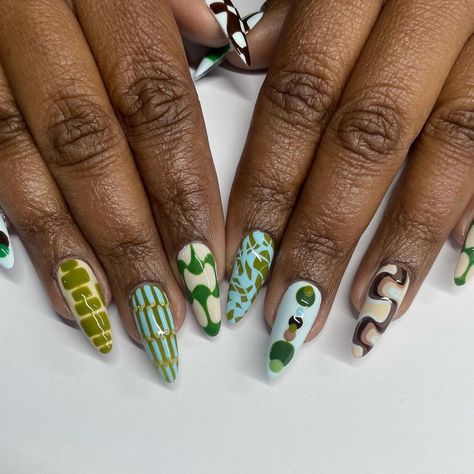 Bomb Nails! on Tumblr Mix Match Nails, Fingernails Painted, Nail Design Glitter, Sassy Nails, Colorful Nail, Shoe Nails, Edgy Nails, Dope Nail Designs, Get Nails