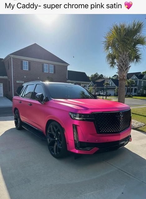 Pink Urus, Pink Escalade, Pink Suv, Pink Convertible, Girly Car, Car Goals, Pink Car, Best Luxury Cars, Fancy Cars