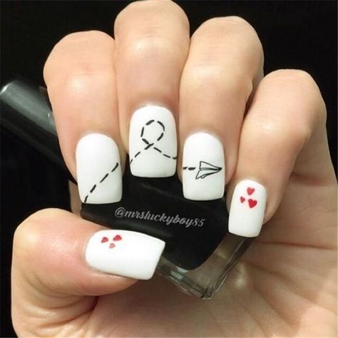 Red Nail Art Designs, Red Nail Art, Nail Designs Valentines, Simple Nail Art Designs, Red Nail, Short Nail Designs, Cute Nail Art, Cute Nail Designs, Valentine's Day Nails