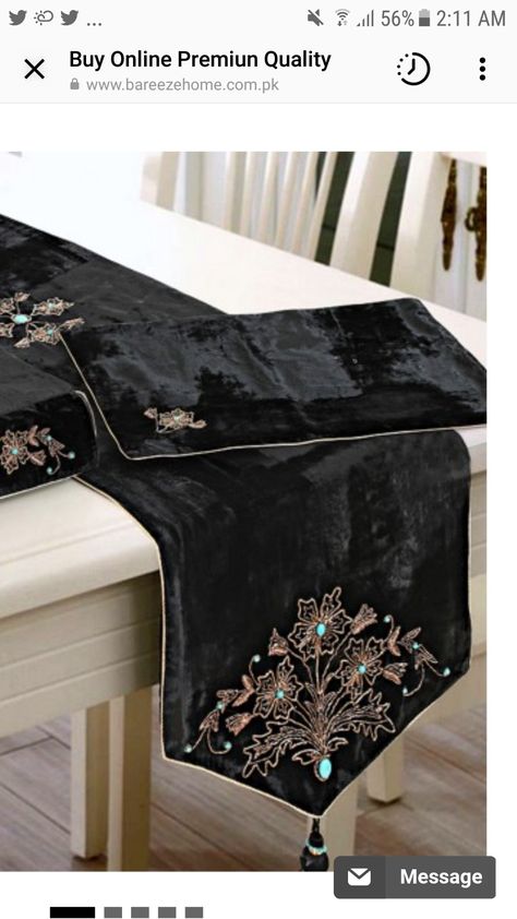 Velvet Sets With Intricate Embroidery For Diwali, Luxury Embroidered Velvet Fabric For Dupatta, Velvet Dupatta With Intricate Embroidery, Luxury Velvet Embroidered Fabric For Eid, Luxury Velvet Fabric With Zari Embroidery, Velvet Runner, Luxury Bedspreads, Small House Front Design, Fancy Table