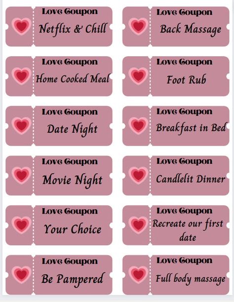 If you come across ANY issues please DO NOT hesitate to contact me !! I am always available! Editable Valentine's Day Coupon Book Valentines Gifts for Him, Customizable Valentines Gift This Valentine's Day, give your loved one a gift from the heart with this customizable coupon book. Easily download and edit text to create a personalized book of vouchers. - HOW IT WORKS - 1. Complete your purchase and download your file 2. Open your file in Canva and customize the highlighted text areas 3. Print Diy Coupon Book For Girlfriend, Valentines Coupons For Boyfriend, How To Make A Coupon Book, Coupon Book For Boyfriend Ideas, Couple Coupons For Him Ideas, Coupon Book For Girlfriend, Coupon For Girlfriend, Things To Get Your Girlfriend Christmas, Valentines Day Coupons For Him