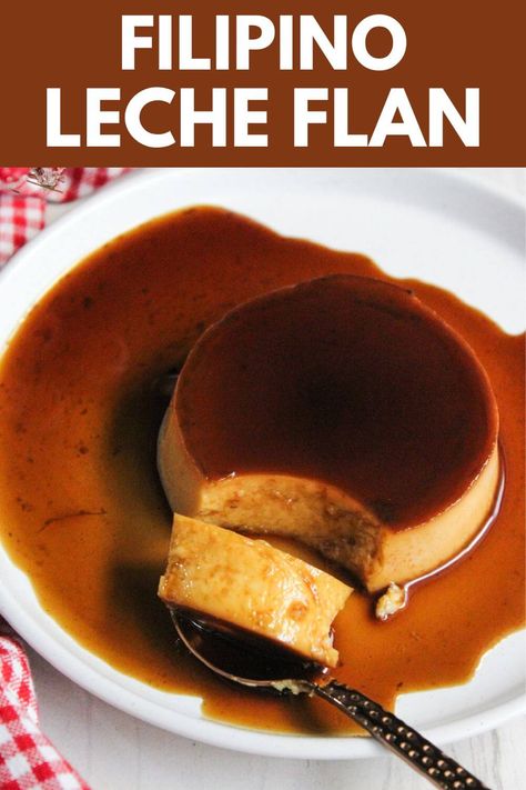 Filipino Leche Flan Recipe, Filipino Leche Flan, Creme Caramel Recipe, Leche Flan Recipe, Dessert For One, Homemade Pie Recipes, Batch Baking, Quick Cookies Recipes, Recipe For One