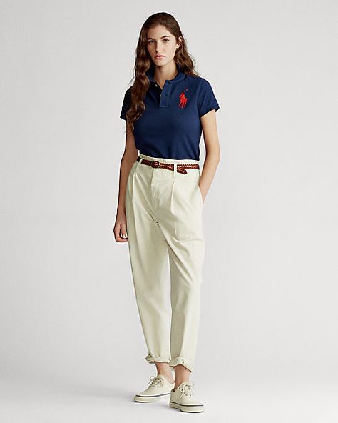 Jeans And Polo Shirt Women Outfits, Blue Polo Shirt Outfit Women, Polo Outfit Women's, Polo Shirt Outfit Women's, Polo Shirt Outfit, Polo Shirt Ralph Lauren, Womens Rugby, Polo Shirt Outfits, Polo Outfit