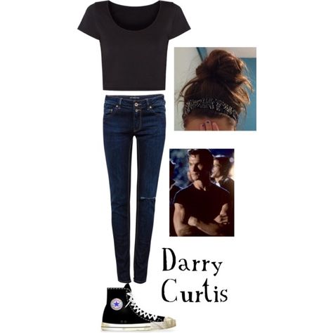 Darry Curtis, created by stay-gold-ponyboy-1 on Polyvore The Outsiders Outfits, Greaser Girl Outfit, Outsiders Outfits, Biker Girl Costume, Girl Greaser Outfit, Darry Curtis, Greaser Outfit, Greaser Girl, Greaser Style