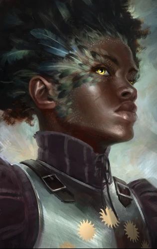 Avian godlike - Official Pillars of Eternity Wiki Pillars Of Eternity, Fantasy Portraits, Afro Art, Fantasy Rpg, Fantasy Inspiration, Black Women Art, Dnd Characters, Character Portraits, Character Concept