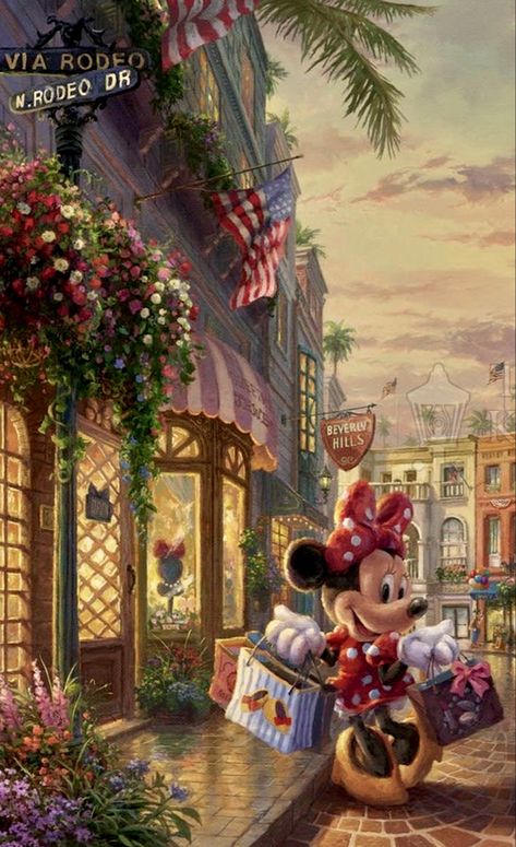 Thomas Kinkade Studios - Disney Thomas Kinkade Art, Thomas Kinkade Disney, Mouse Cartoon, Backgrounds Phone, Mickey Mouse Cartoon, Thomas Kinkade, Backgrounds Phone Wallpapers, Disney Pictures, Phone Backgrounds