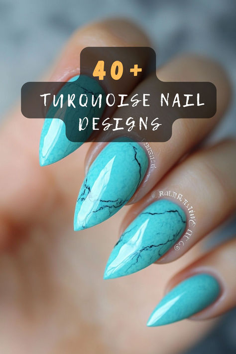 Refresh your manicure with 40 chic turquoise nail ideas. 🌊💅 These trendy designs incorporate geometric shapes, metallic touches, and elegant finishes that elevate your style. Interested in chic nail inspiration? Click to see all the trendy ideas! #ChicNails #TurquoiseStyle #GeometricShapes #MetallicTouches #ElegantFinishes Turquoise Acrylic Nail Designs, Ombre Turquoise Nails, Black And Turquoise Nails, Turquoise Nail Ideas, Pink And Teal Nails, Turquoise Stone Nails, Tropical Nail Ideas, Turquoise Nail Designs, Jade Nails