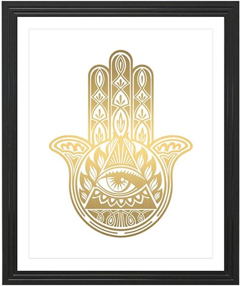 Gold Foil Art Print, Gold Foil Art, Wall Art Motivational, Gold Hamsa, Motivational Poster, Foil Art, Office Walls, Decor Office, Office Wall Art