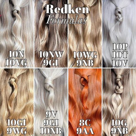 Toning Bleached Hair, Hair Stylist Tips, Blonde Toner, Redken Hair Color, Colored Hair Tips, White Blonde Hair, Redken Hair Products, Redken Shades, Redken Color