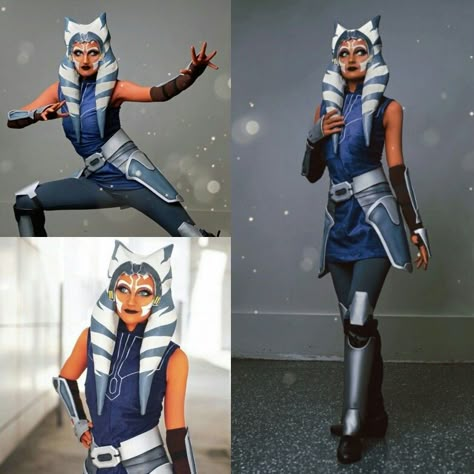 Ahsoka Clone Wars Cosplay, Ahsoka Costume Ideas, Star Wars Ahsoka Cosplay, Ahsoka Mandalorian Outfit, Ahsoka Tano Cosplay Diy, Ahsoka Tano Inspired Outfit, Ashoka Tano Costume Diy, Ahsoka Tano Halloween Costume, Ashoka Tano Disneybound