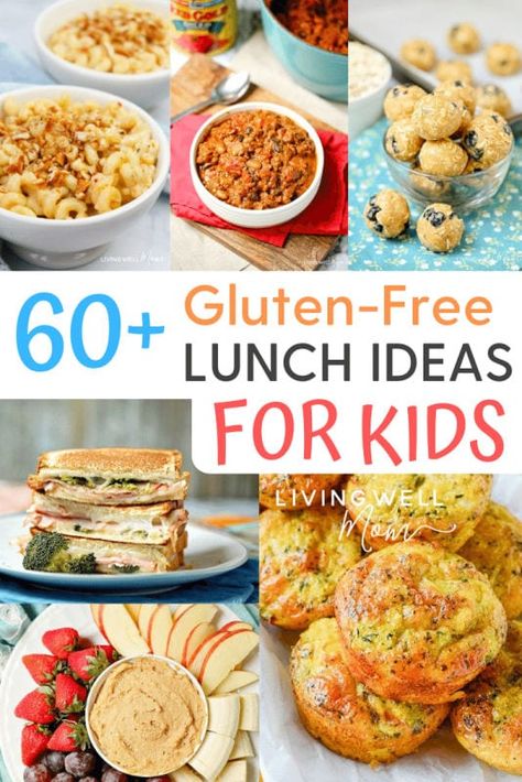 Simple gluten-free lunch ideas for kids going back to school including protein, veggies, snacks, and easy desserts - all gluten-free and simple! Includes easy tips for lunchbox supplies too #schoollunch #schoollunchideas #lunchboxideas #lunchideas Gluten Free Kids Snacks, Kids School Lunch Ideas, Gluten Free School Lunches, Veggies Snacks, Kids School Lunch, Sandwiches And Wraps, Gluten Free Recipes For Lunch, Gluten Free Recipes For Kids, Lunch Ideas For Kids