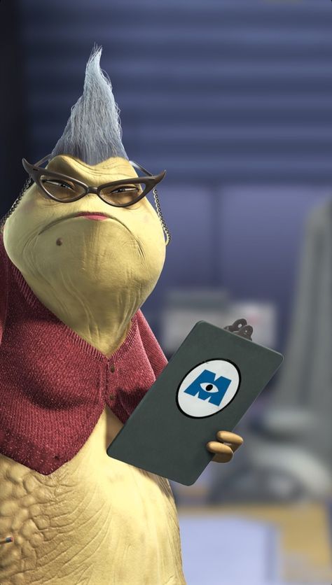 Monsters Inc Secretary, Roz From Monsters Inc, Roz Monsters Inc, Monsters Inc Lady, Monster Inc Characters, Worst Hear Me Out Characters, Monster Inc, Monsters Inc Roz, Monsters Inc Decorations