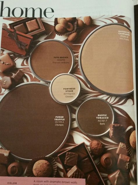 Behr Dark Truffle, Dark Truffle Behr Paint, Bear Brown Paint Colors, Brown Kitchen Walls, Chocolate Brown Walls, Walnut House, Brown Accent Wall, Interior Door Colors, Chocolate Walls