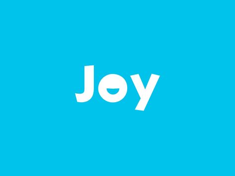 Joy by Numan Fareed Joy Logo Design, Joy Typography, Joy Logo, Happy Birthday Logo, Logo Design Coffee, Birthday Logo, Clinic Logo, Work Room, Sparks Joy